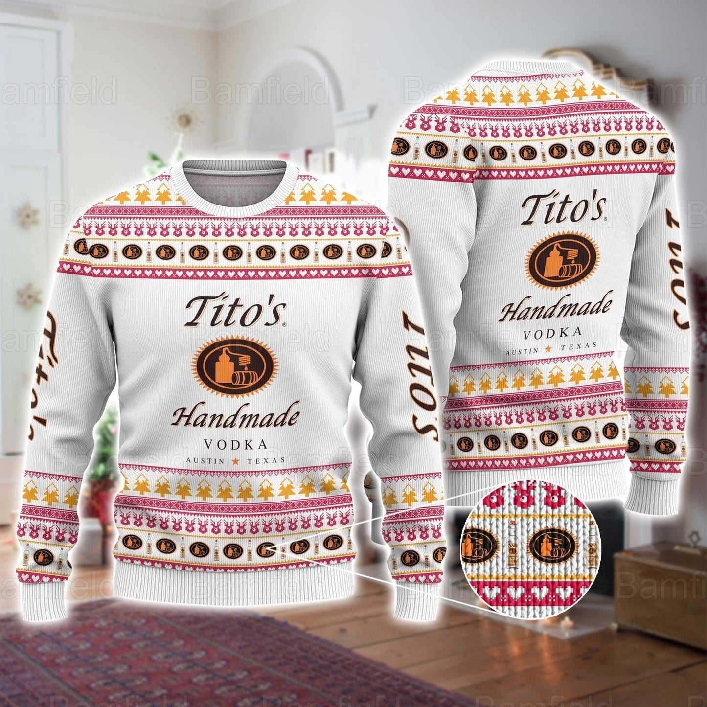 Christmas Ugly Sweater, Tito's Christmas Sweater, Tito's Vodka Sweater, Wine Sweaters For Men Women, Christmas Gifts, Xmas Sweater - WeCustomit