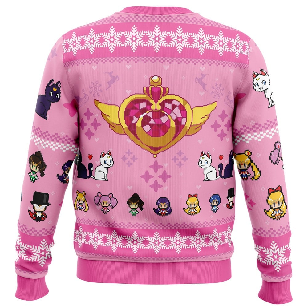 Merry Senshi Sailor Moon Ugly Christmas Sweater For Men & Women Christmas Gift Sweater BH802 - WeCustomit