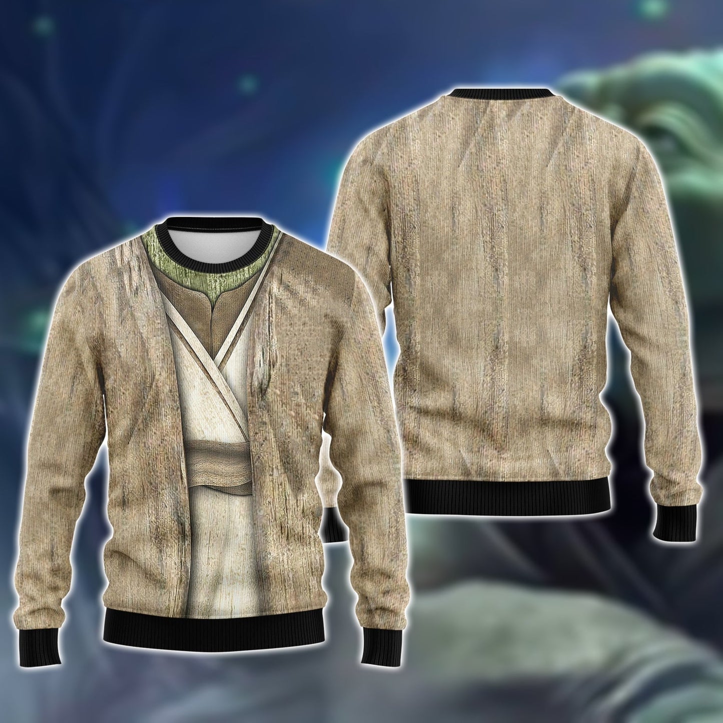 Costume S.W Yoda Ugly Christmas Sweater For Men & Women Christmas Gift Sweater PT1017 - WeCustomit