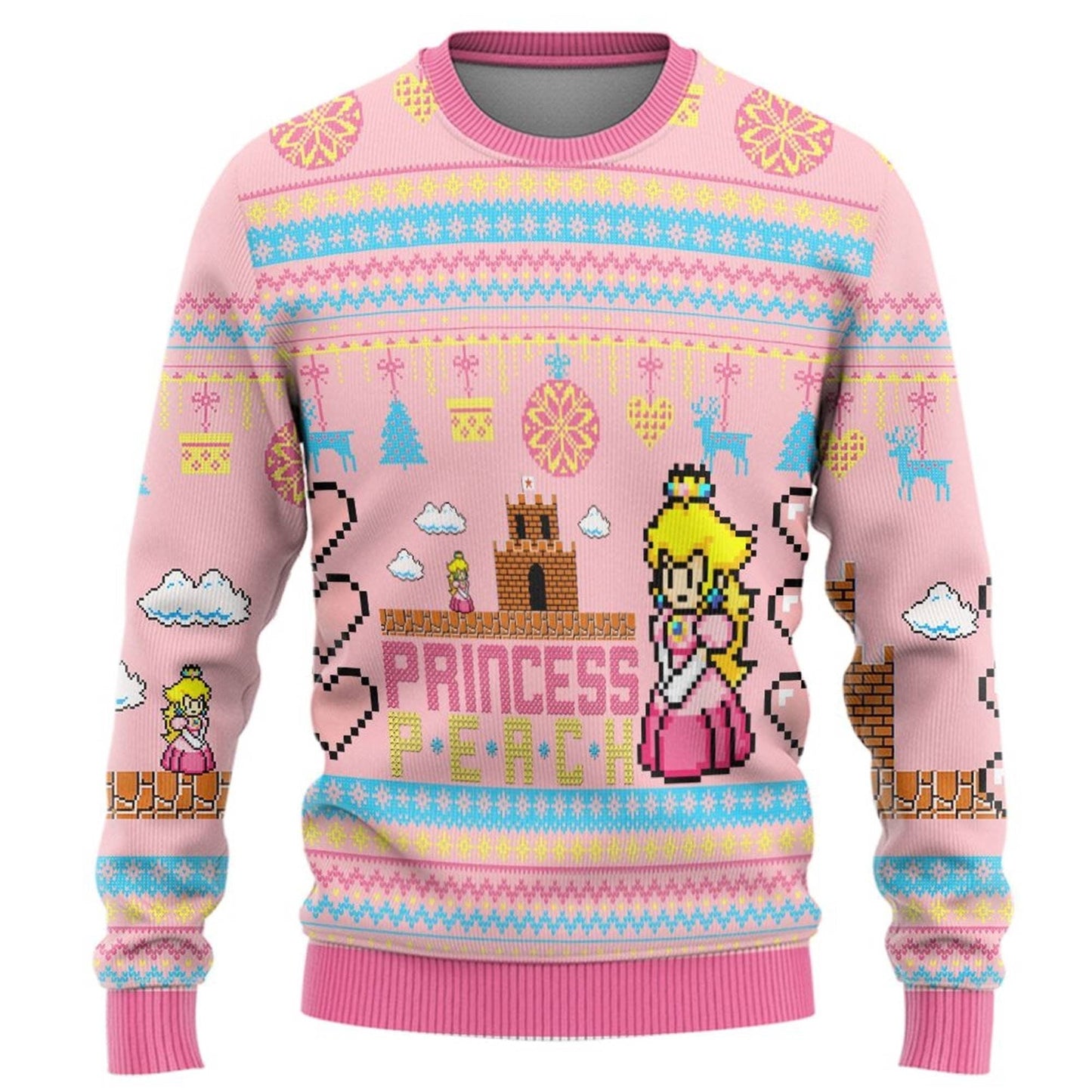 Princess Peach Ugly Christmas Sweater For Men & Women Christmas Gift Sweater PT1408 - WeCustomit