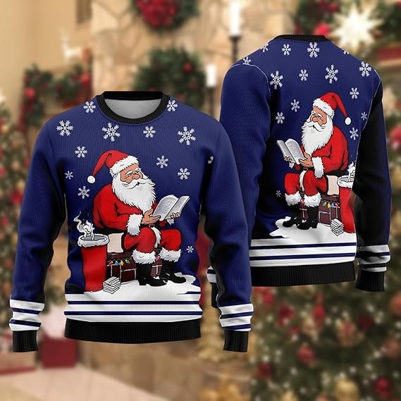 Funny Santa Claus Ugly Christmas Sweater For Men & Women Christmas Gift Sweater US3831 - WeCustomit