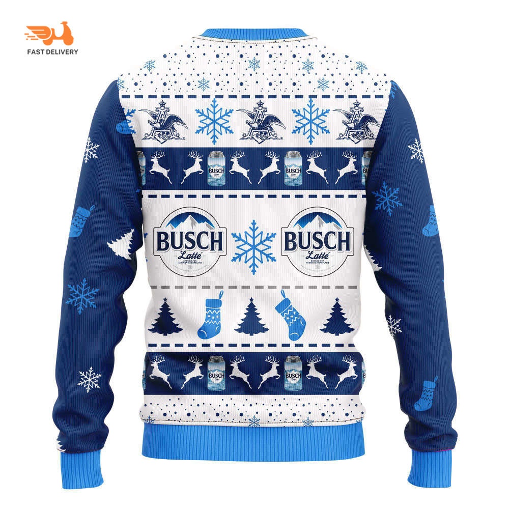 Get Festive with Busch Latte Beer Ugly Christmas Sweater - WeCustomit