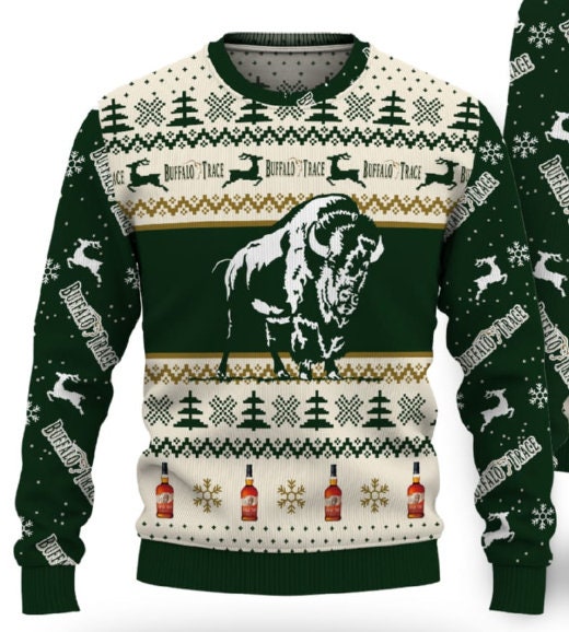 Buffalo Trace Christmas Ugly Sweater, Buffalo Trace Lover 3D All Over Print Xmas Sweater, Beer Lovers Sweater Gift For Men/Women/Kid - WeCustomit