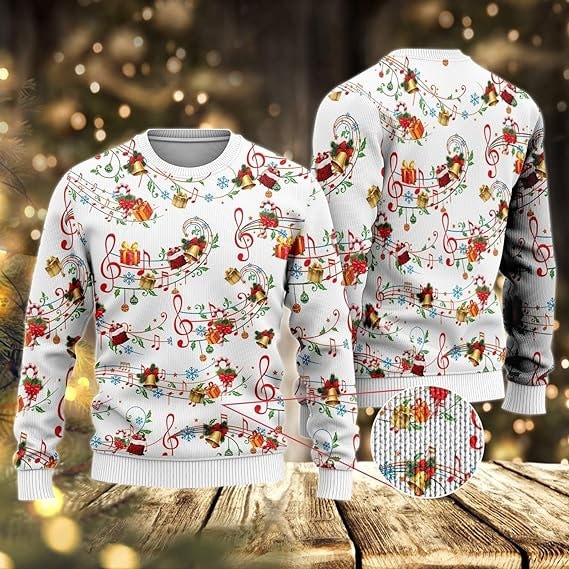 Funny Christmas Pattern Ugly Christmas Sweater For Men & Women Christmas Gift Sweater US3814 - WeCustomit