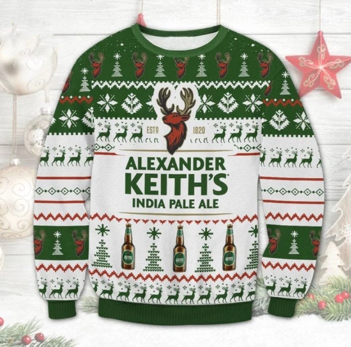 Alexander Keith Is Beer Christmas Ugly Sweater Party, Funny Beer Sweatshirt plus size ugly Xmas sweater for women, sweater men - WeCustomit