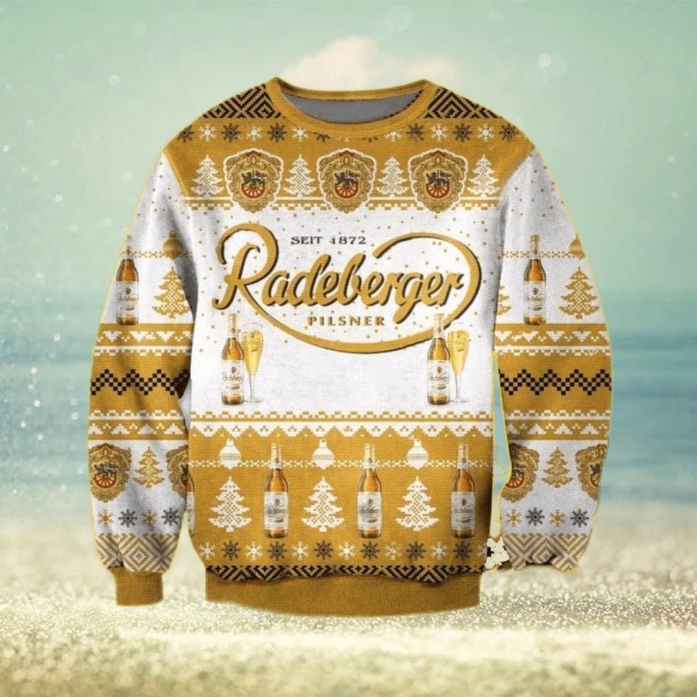 Radeberger Pjlsner Beer Ugly Christmas Sweater 3D Gift For Men And Women, Christmas Sweater, Ugly Knitted Sweater, Christmas Sweatshirt - WeCustomit