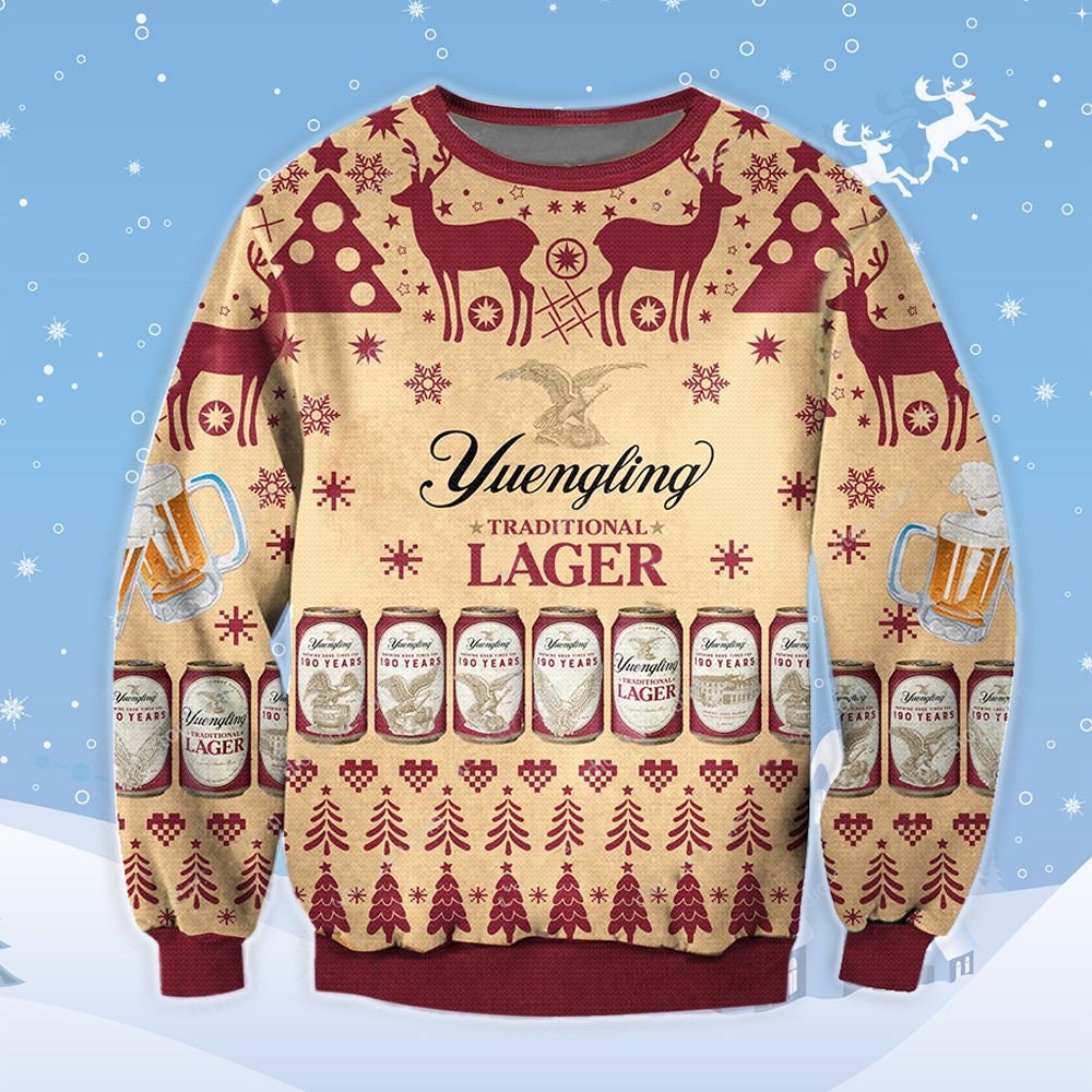 Yuengling Traditional Lager Beer Ugly Sweater, Yuengling Beer Christmas Sweater, Beer Party Sweater, perfect Gift For Christmas - WeCustomit