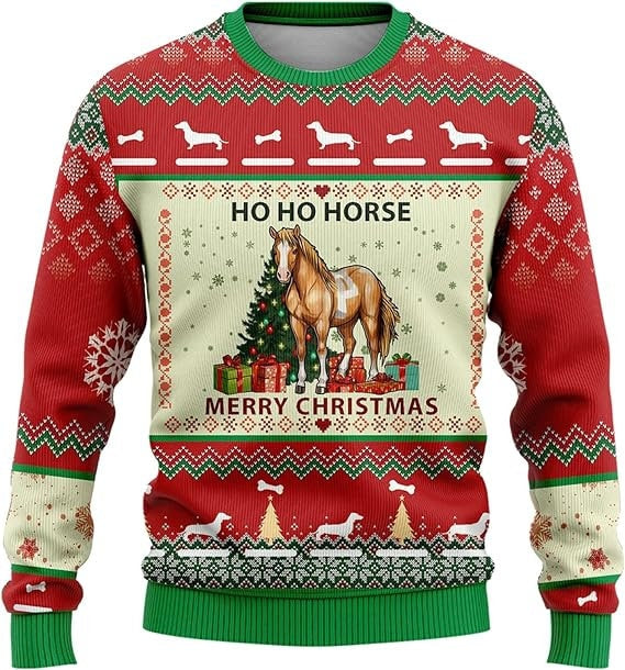 Horse Lovers Ugly Christmas Sweater For Men & Women Christmas Gift Sweater US3799 - WeCustomit