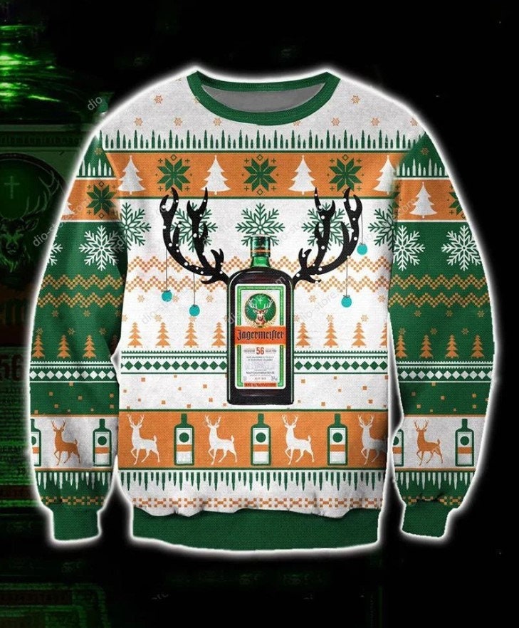 Love Beer Ugly Christmas Sweater, Deer Beer 3D All Over Print Hoodie Sweatshirt Xmas Full Print, Beer Lovers Sweater - WeCustomit