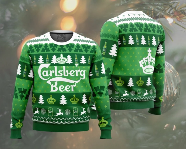 Christmas Drink Carlsberg Beer Ugly Unisex Christmas Sweater, Carlsberg Beer Ugly Christmas Sweater, Unisex Wool Jumper,Xmas Gift For Friend - WeCustomit
