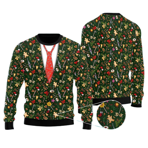 Christmas Pattern Ugly Christmas Sweater For Men & Women Christmas Gift Sweater US1051 - WeCustomit