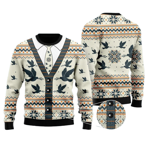 Pigeon Christmas Cardigan Ugly Christmas Sweater For Men & Women Christmas Gift Sweater US1145 - WeCustomit