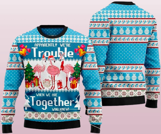 Flamingo Ugly Christmas Sweater For Men & Women Christmas Gift Sweater US1154 - WeCustomit