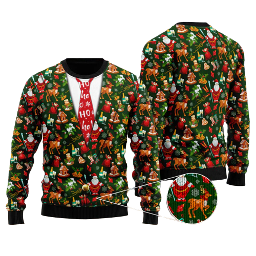 Hohoho Christmas Ugly Christmas Sweater For Men & Women Christmas Gift Sweater US1070 - WeCustomit