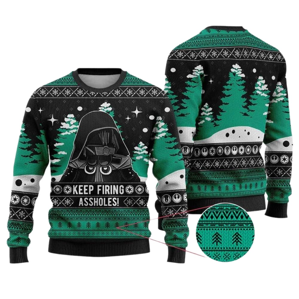 Keep Firing In Ugly Christmas Sweater For Men & Women Christmas Gift Thanksgiving Sweater US4324 - WeCustomit