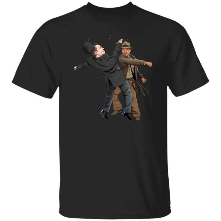 Indiana Jones Punching Elon Musk While He’s Giving His Salute Shirt - WeCustomit