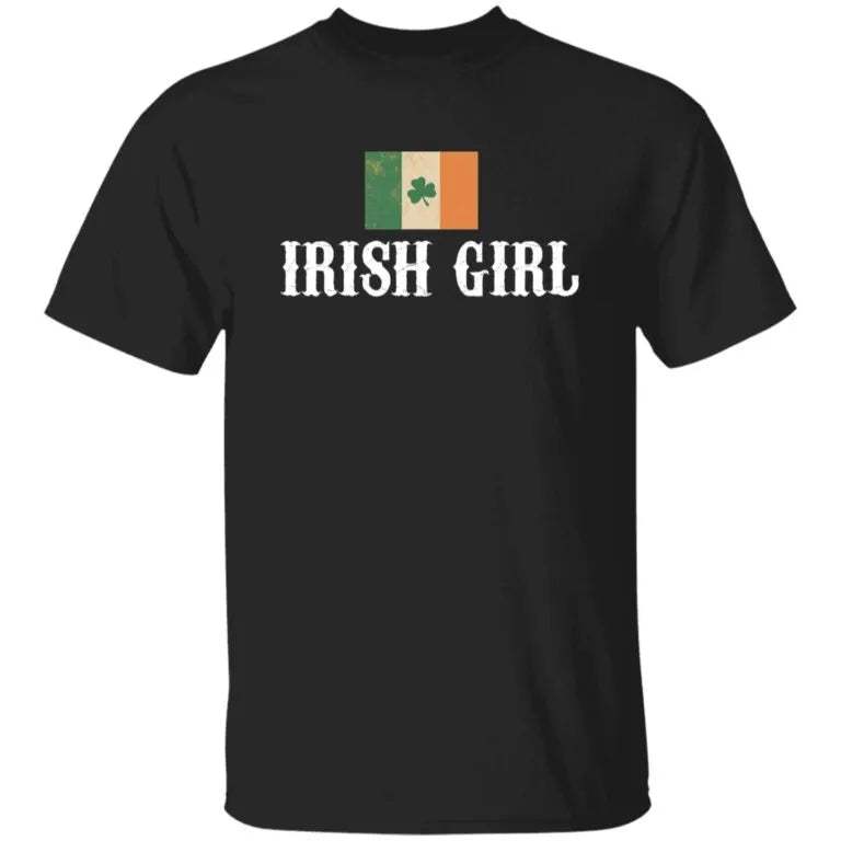 Irish Girl Printed Ireland Flag Shirt - WeCustomit