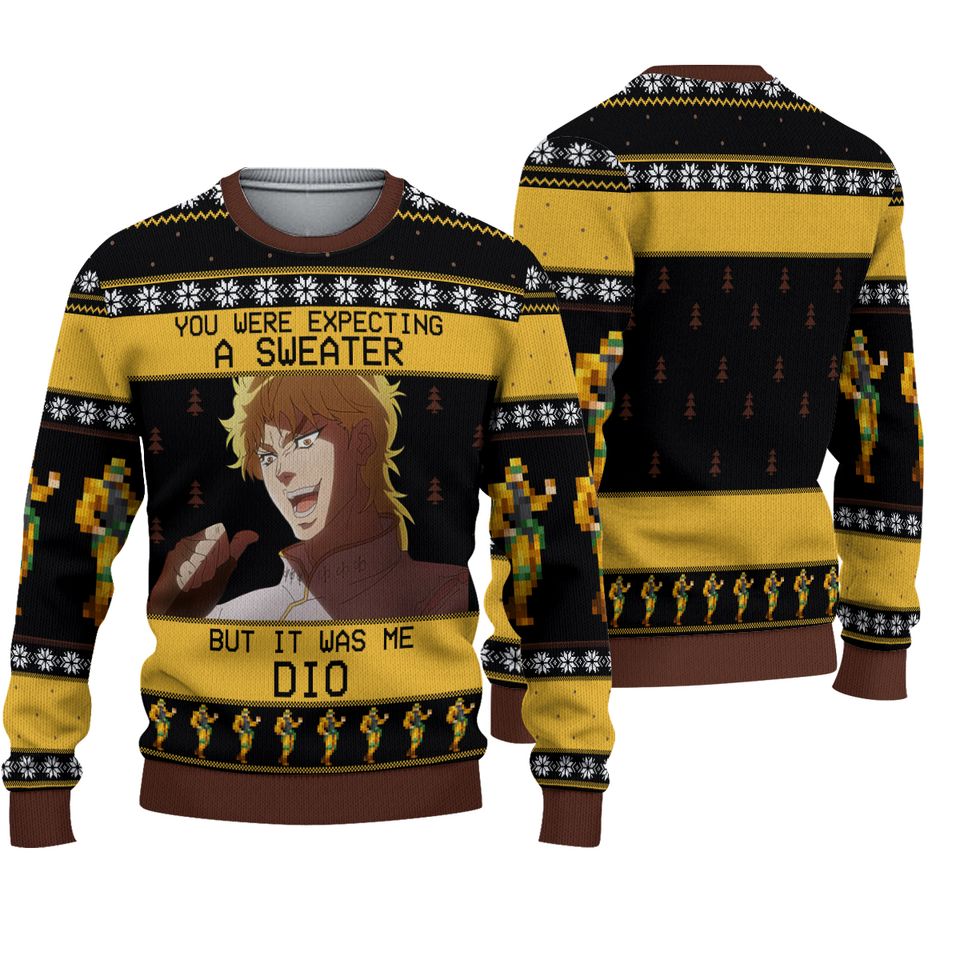It Was Me Dio Jojos Bizarre Adventure Ugly Christmas Sweater For Men & Women Christmas Gift Sweater BH569 - WeCustomit