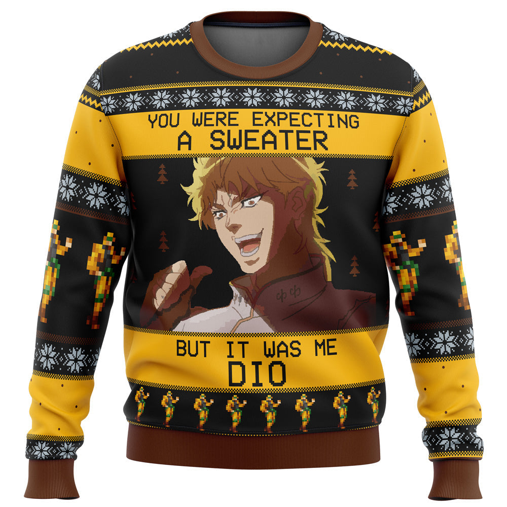 It Was Me Dio Jojo's Bizarre Adventure Ugly Christmas Sweater - WeCustomit