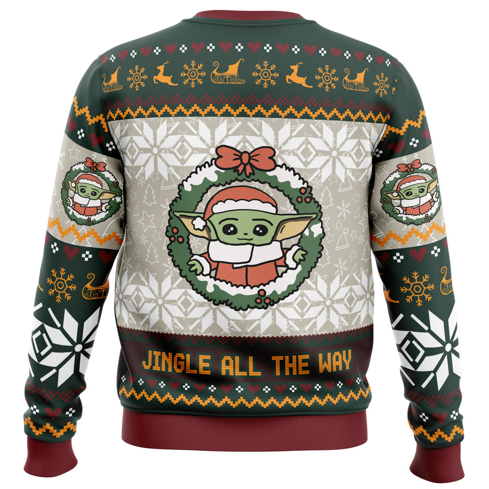 Jingle All The Way Mandalorian Star Wars Ugly Christmas Sweater - WeCustomit