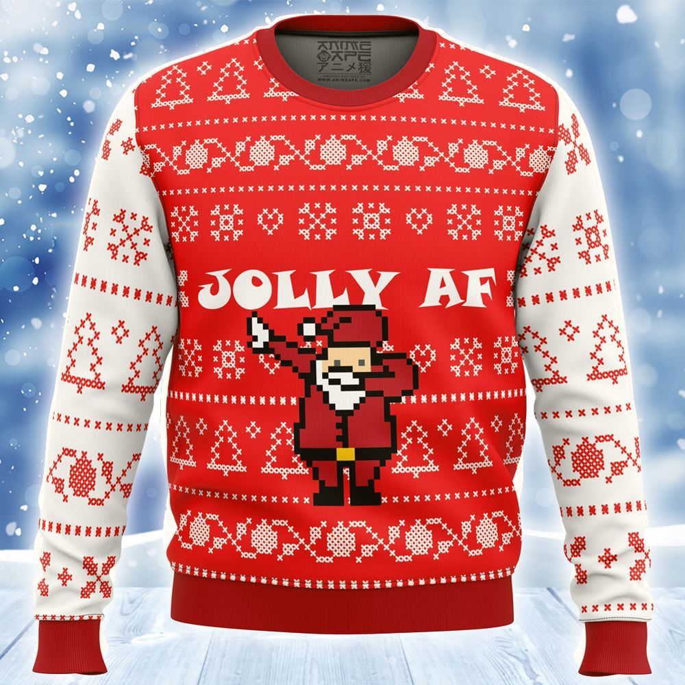 Jolly Af Ugly Christmas Sweater For Men & Women Christmas Gift Sweater US2759 - WeCustomit