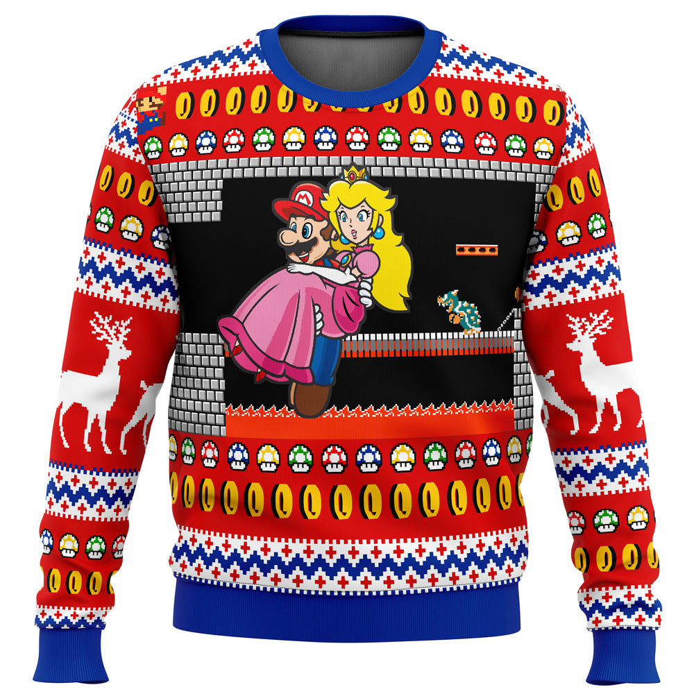 Mario Bowser's Castle Ugly Christmas Sweater - WeCustomit