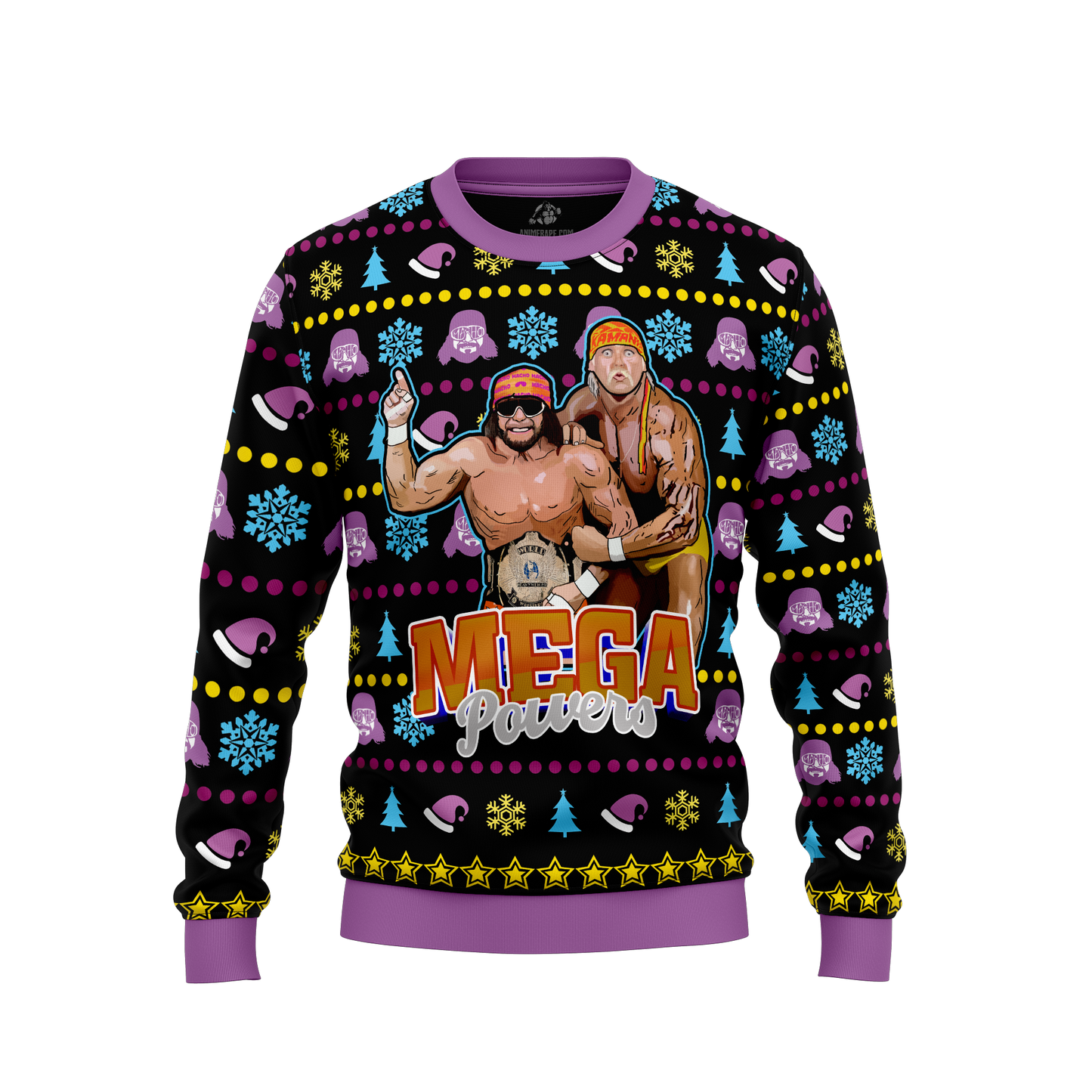 Macho Man And Hulkmania Power Pro Wrestling Ugly Christmas Sweater - WeCustomit
