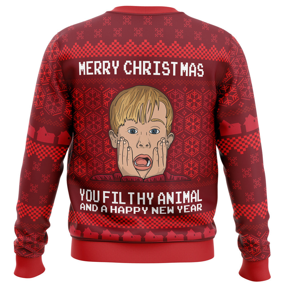 Merry Christmas Home Alone Ugly Christmas Sweater - WeCustomit