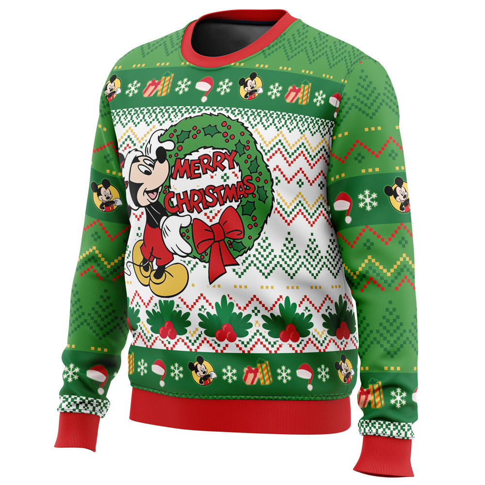 Merry Christmas Mickey Mouse Disney Ugly Christmas Sweater - WeCustomit