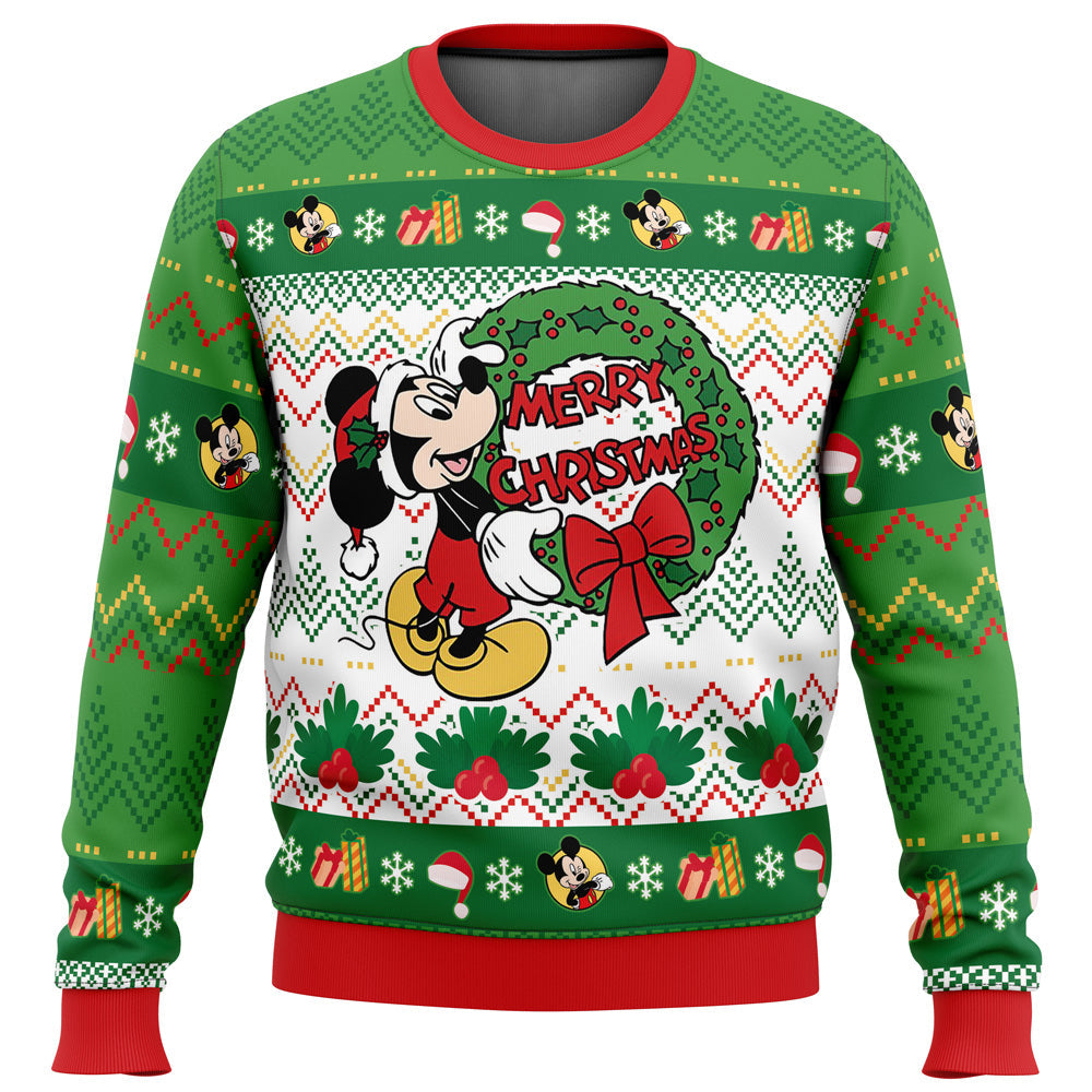 Merry Christmas Mickey Mouse Disney Ugly Christmas Sweater - WeCustomit