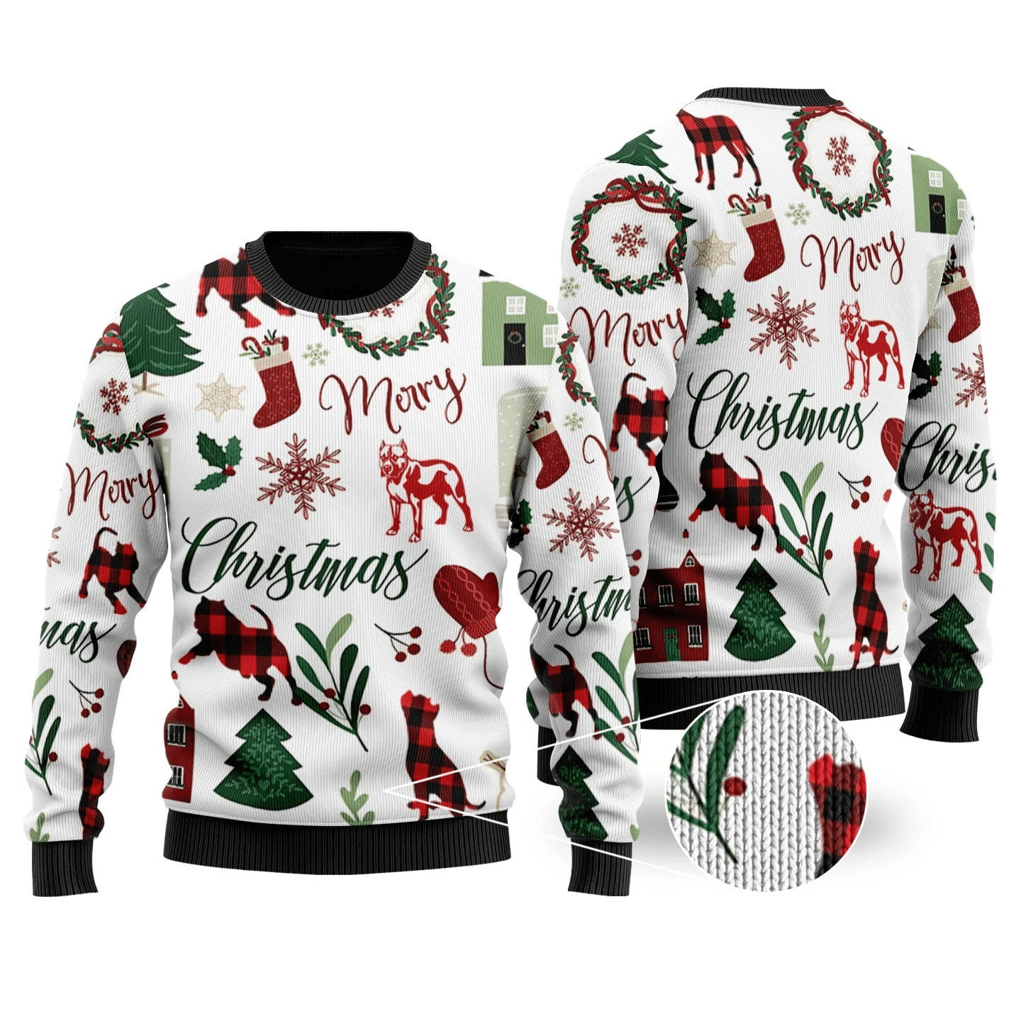 Cute Dog Ugly Christmas Sweater For Men & Women Christmas Gift Sweater US1960 - WeCustomit