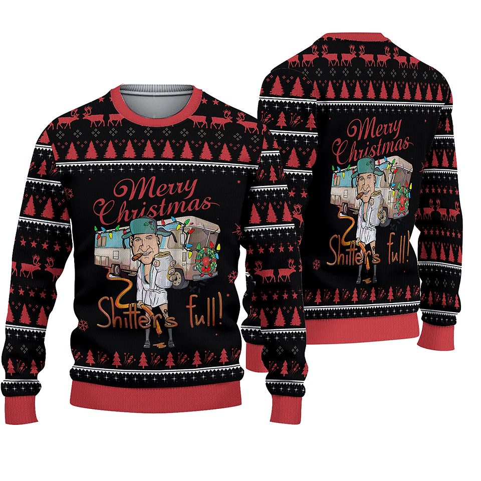 Merry Christmas Shitters Ugly Christmas Sweater For Men & Women Christmas Gift Sweater PT889 - WeCustomit