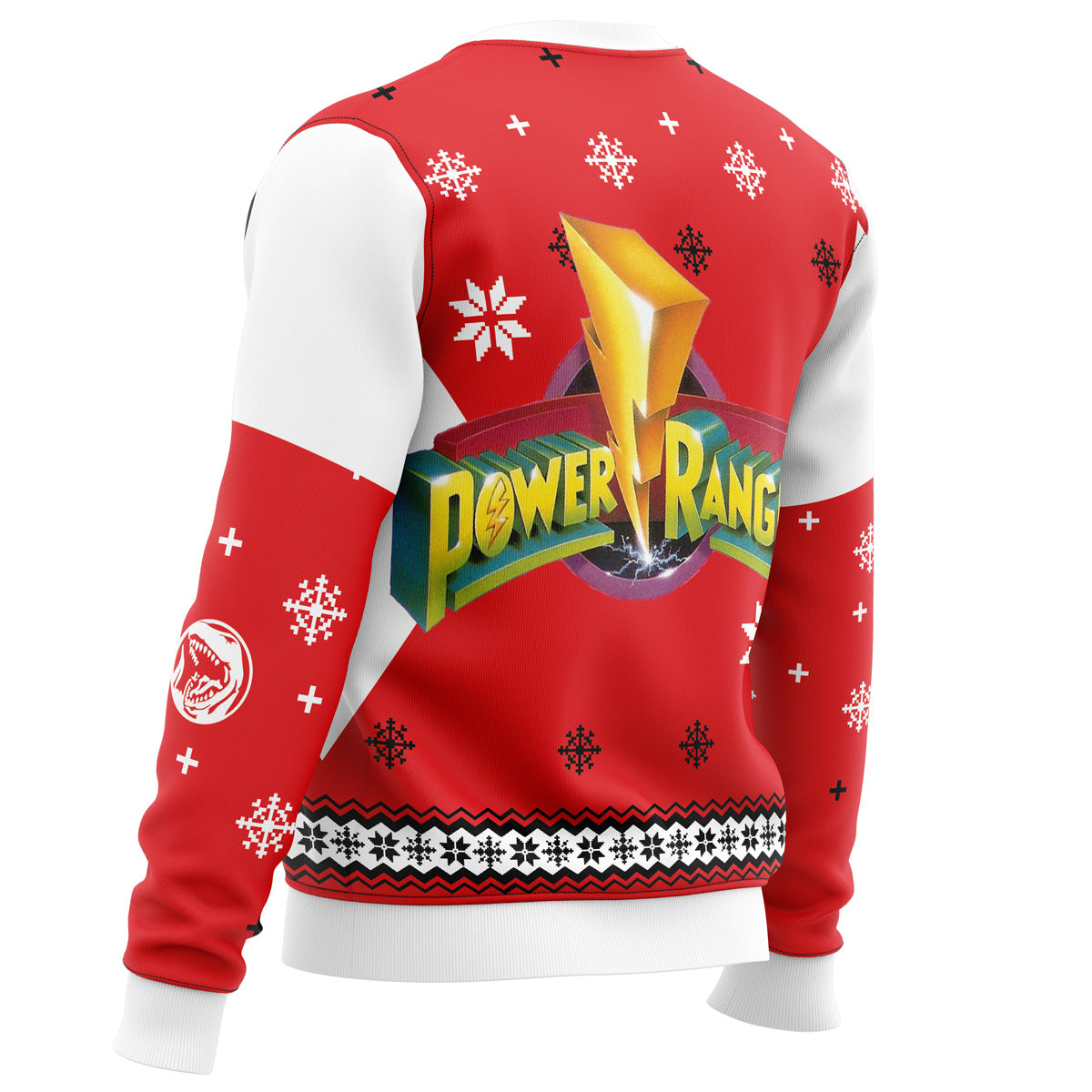 Mighty Morphin Power Rangers Red Ugly Christmas Sweater - WeCustomit