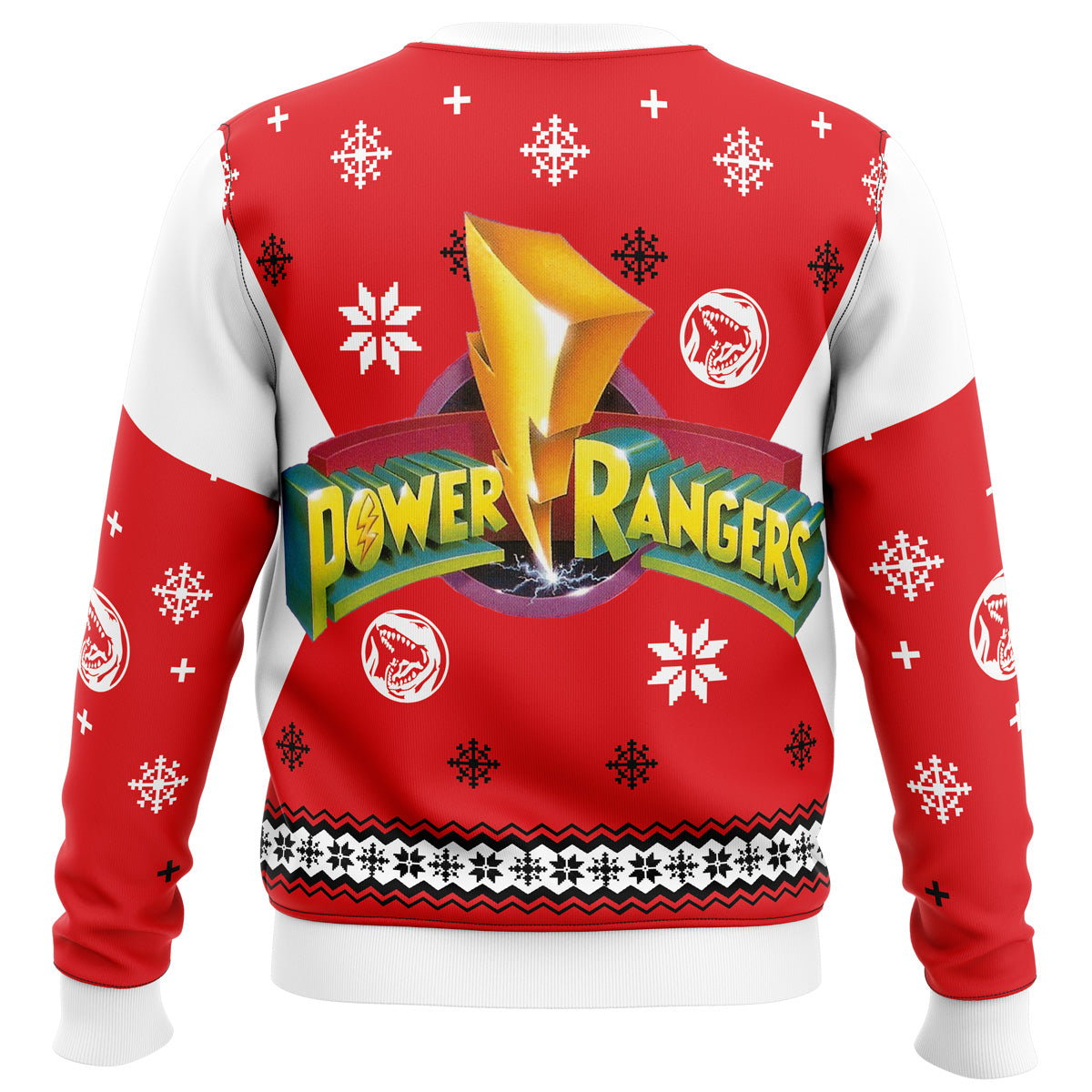 Mighty Morphin Power Rangers Red Ugly Christmas Sweater - WeCustomit