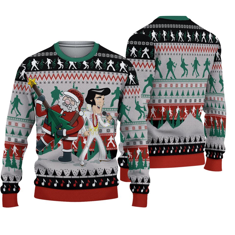 Elv.is And Santa Claus Ugly Christmas Sweater For Men & Women Christmas Gift Sweater BH623 - WeCustomit