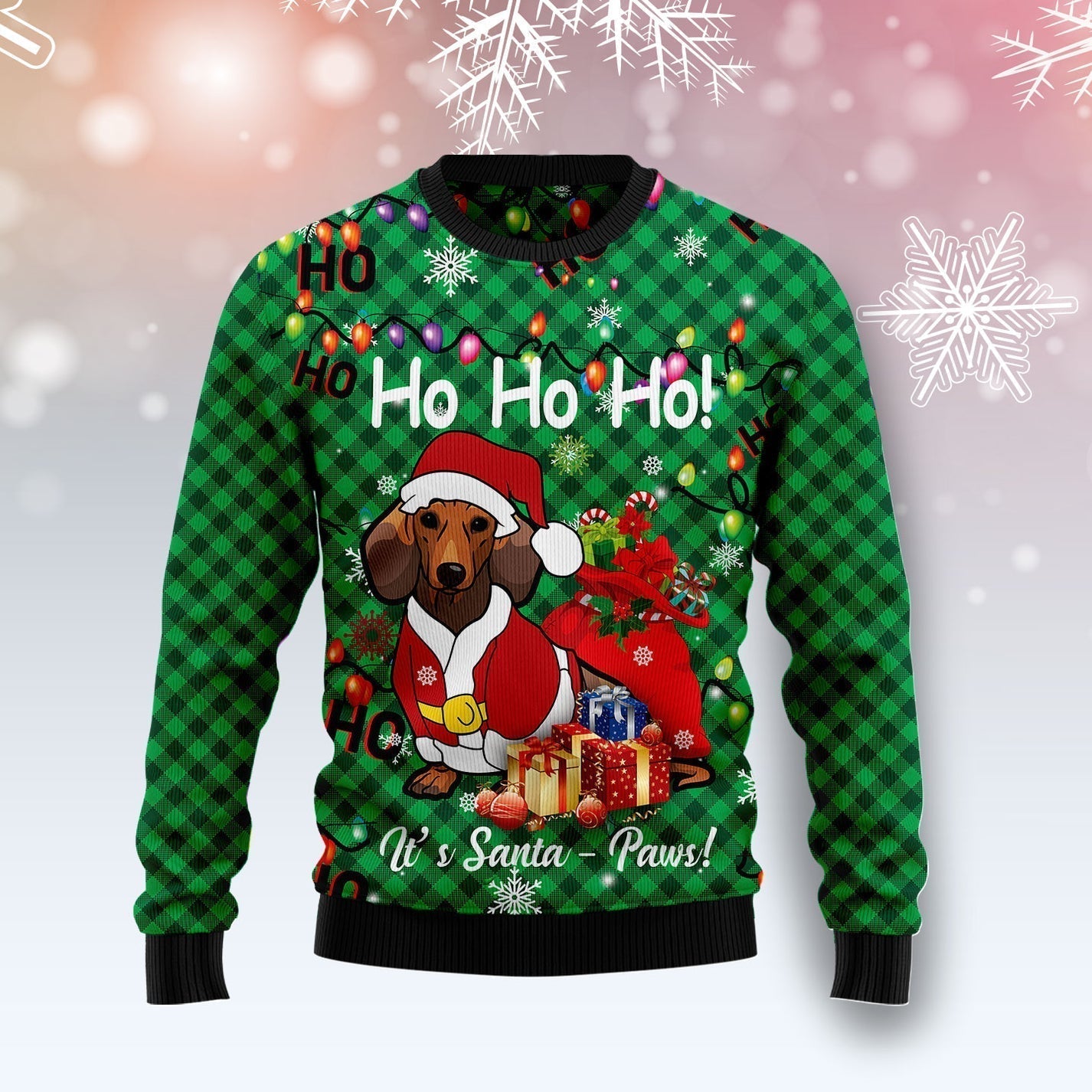 Dog Santa Paw Ugly Christmas Sweater For Men & Women Christmas Gift Sweater US3359 - WeCustomit