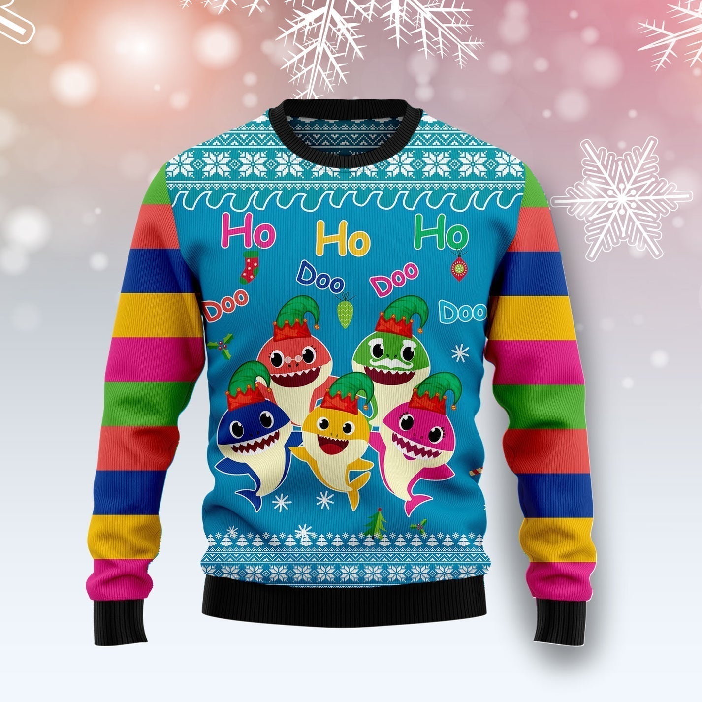 Shark Doo Doo Doo Ugly Christmas Sweater For Men & Women Christmas Gift Sweater US2850 - WeCustomit