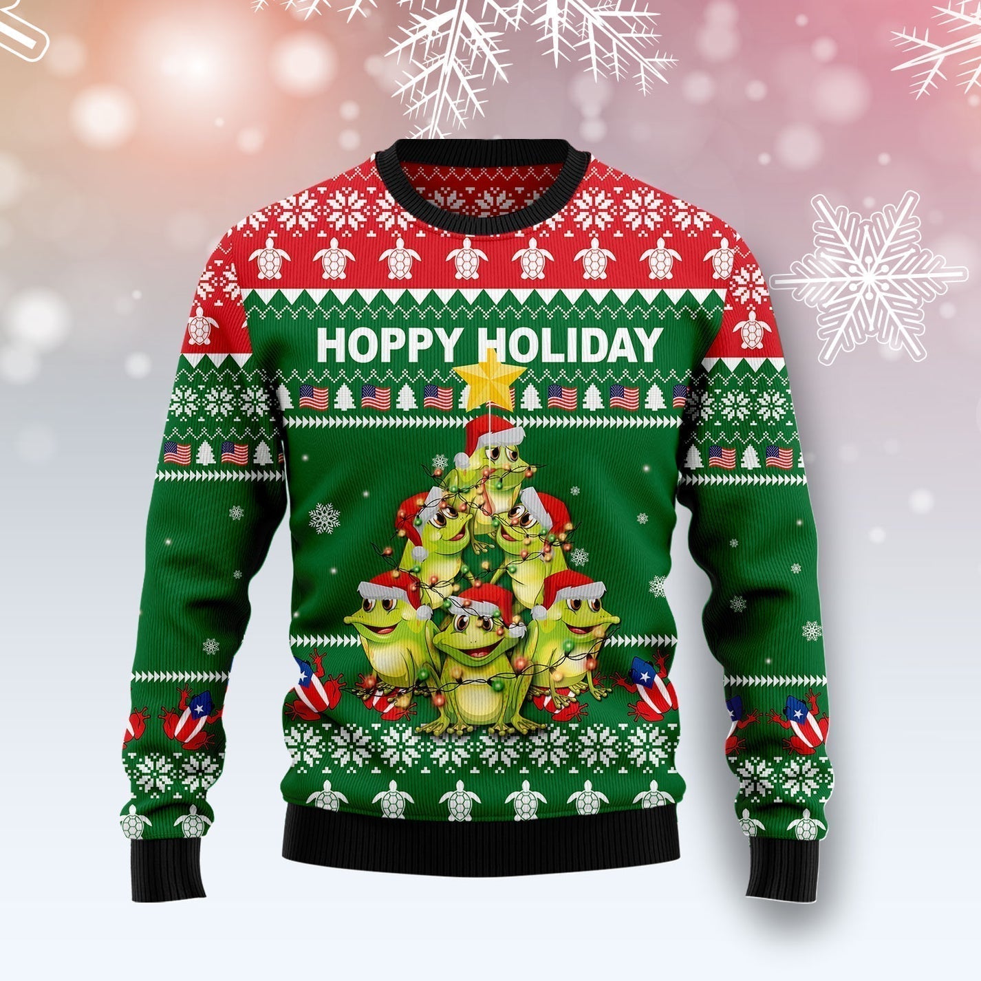 Frog Christmas Tree Christmas Ugly Christmas Sweater For Men & Women Christmas Gift Sweater US3361 - WeCustomit