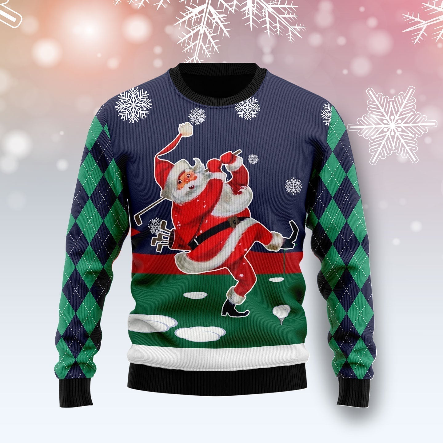 Santa Golfer Ugly Christmas Sweater For Men & Women Christmas Gift Sweater US1933 - WeCustomit