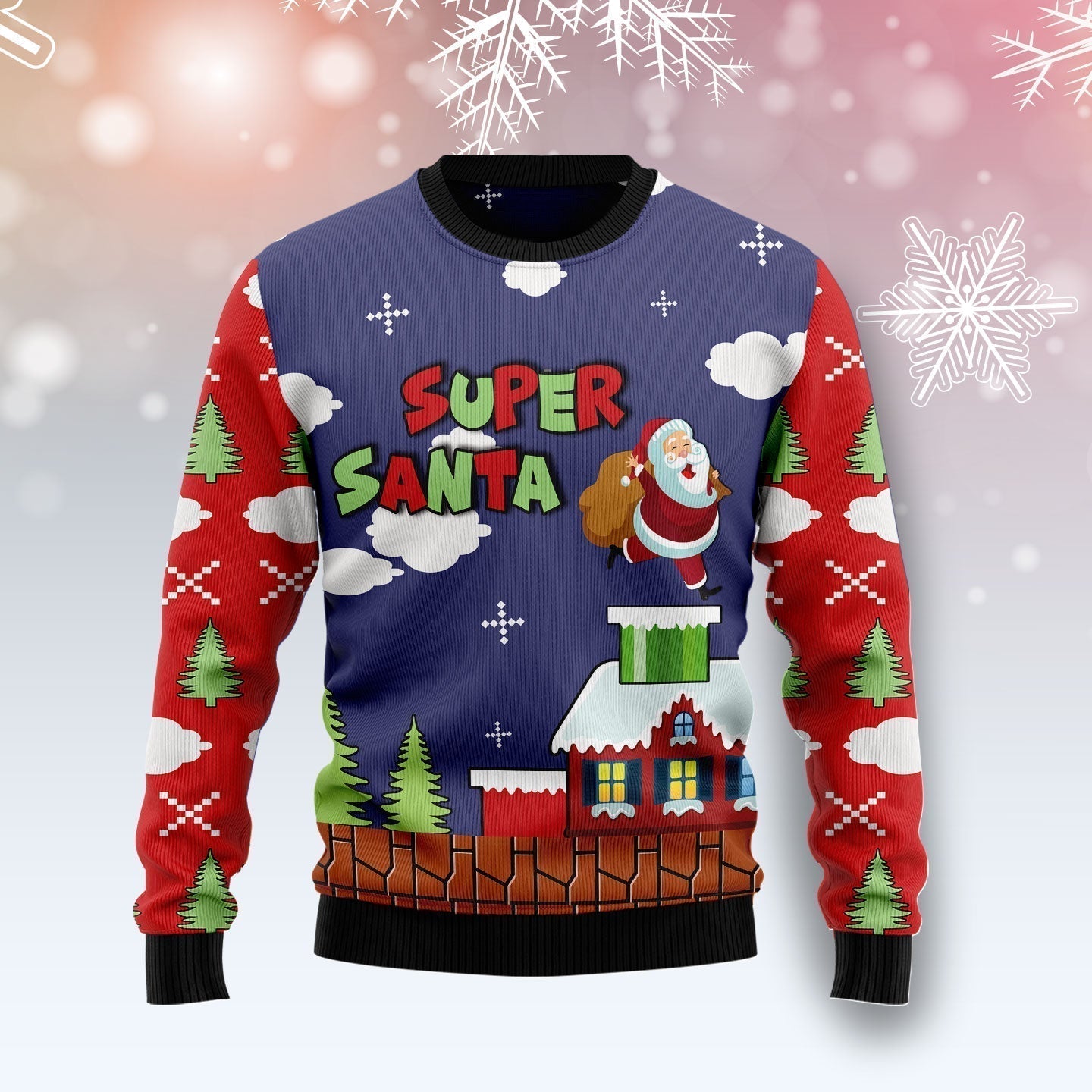 Super Santa Ugly Christmas Sweater For Men & Women Christmas Gift Sweater US1928 - WeCustomit