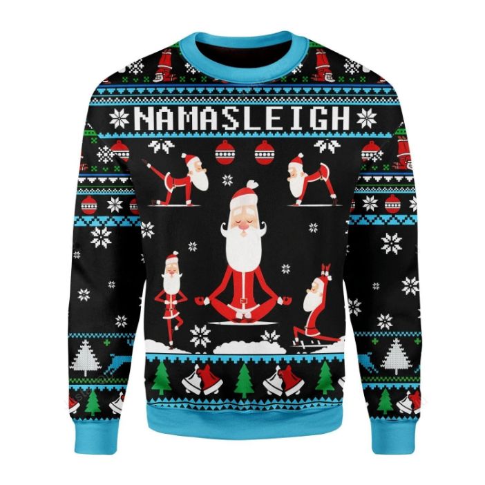 Merry Christmas Santa Yoga Ugly Christmas Sweater For Men & Women Christmas Gift Sweater US2870 - WeCustomit