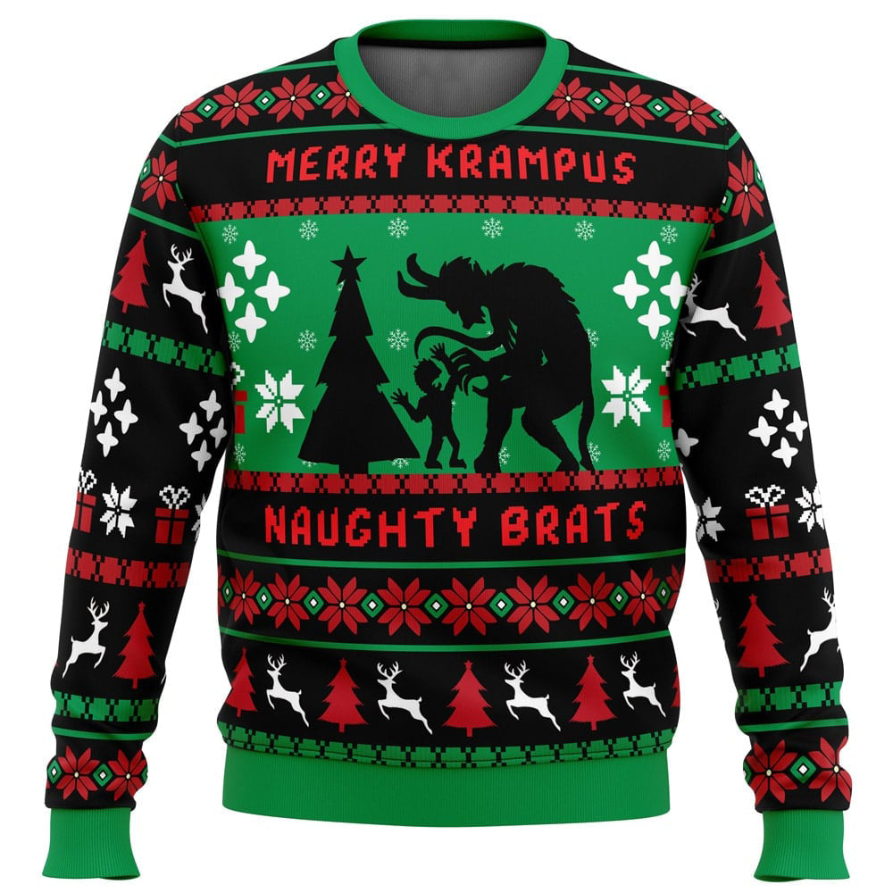 Naughty Brats Krampus Ugly Christmas Sweater - WeCustomit