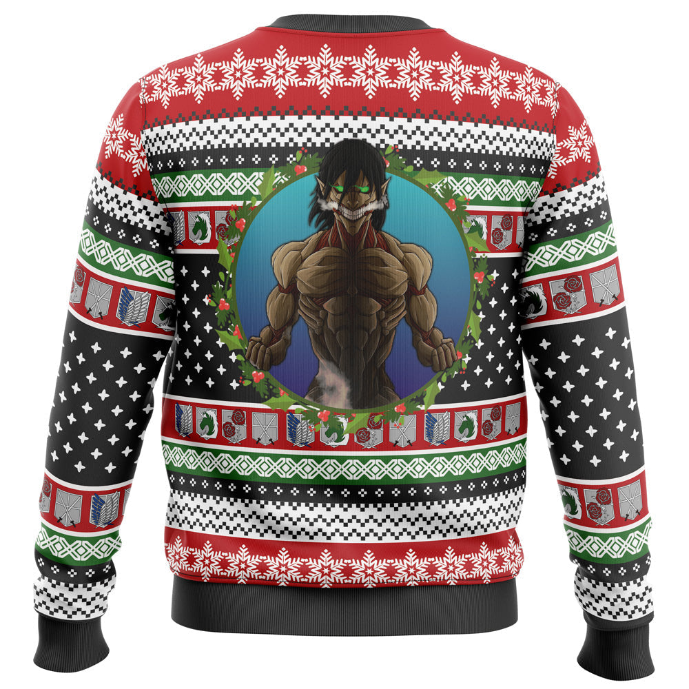 Nine Titans Attack on Titan Ugly Christmas Sweater - WeCustomit