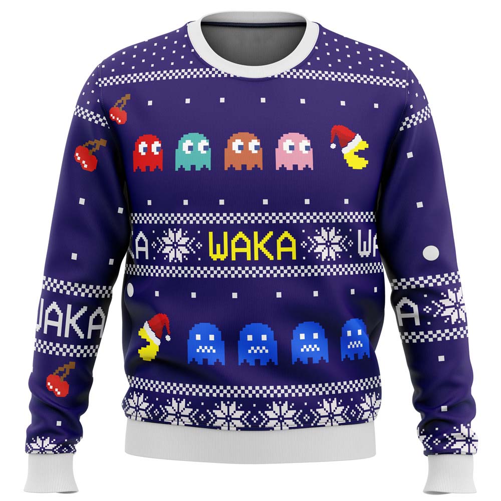 PACMAN waka waka Ugly Christmas Sweater - WeCustomit