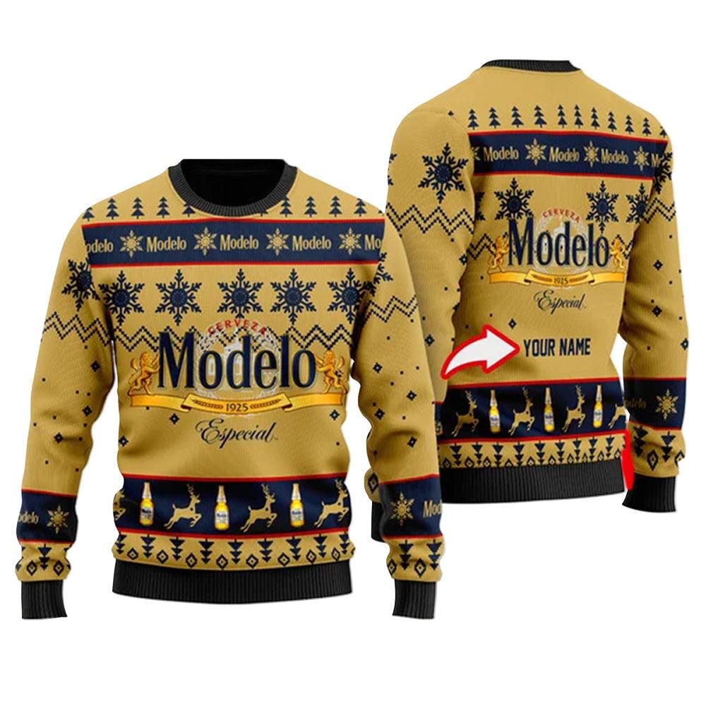 Personalized Modelo Especial Christmas Ugly Sweater - WeCustomit