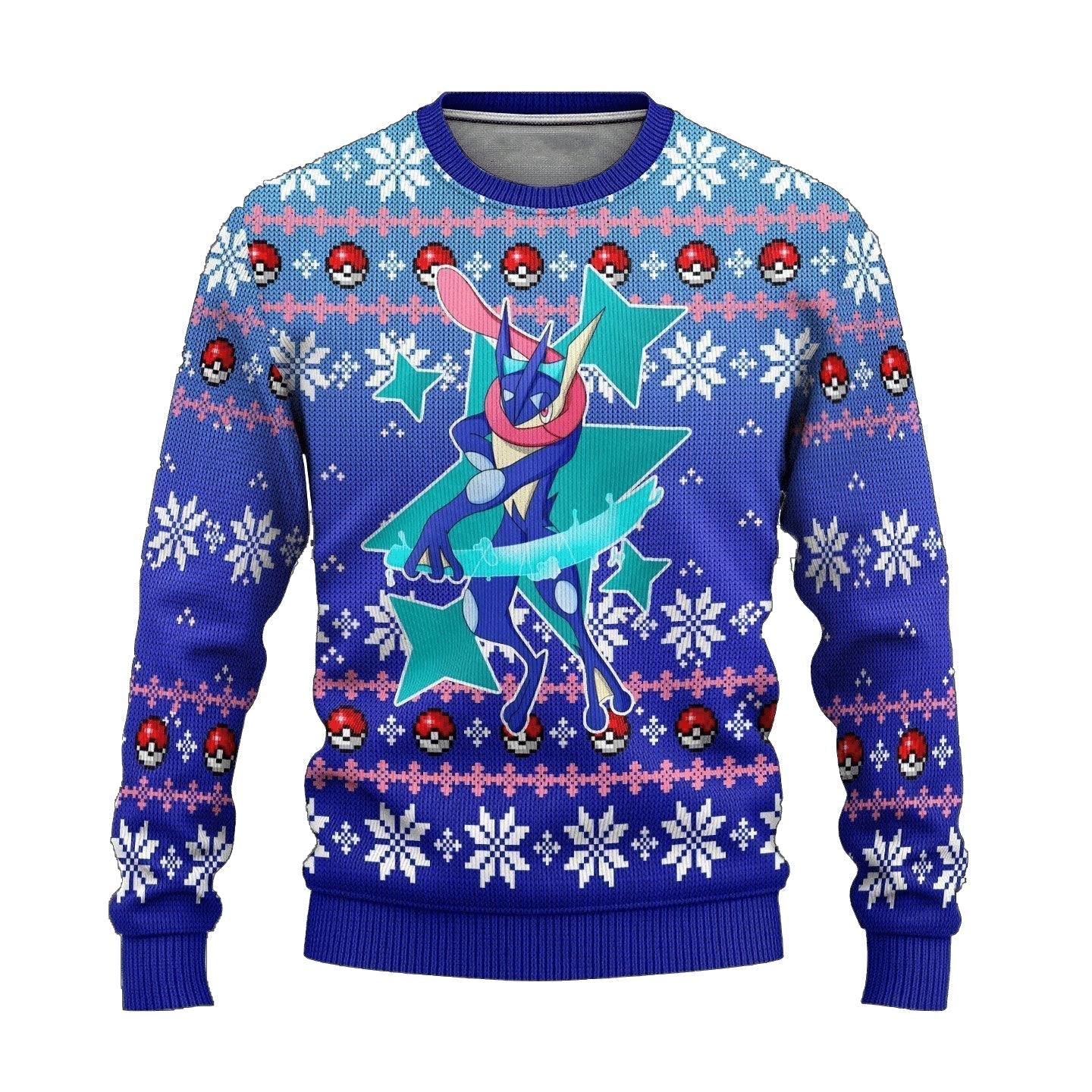 Anime Greninja PKM Ugly Christmas Sweater For Men & Women Christmas Gift Sweater US3923 - WeCustomit