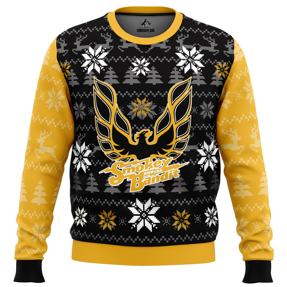 Pontiac Firebird Smokey and the Bandit Ugly Christmas Sweater - WeCustomit