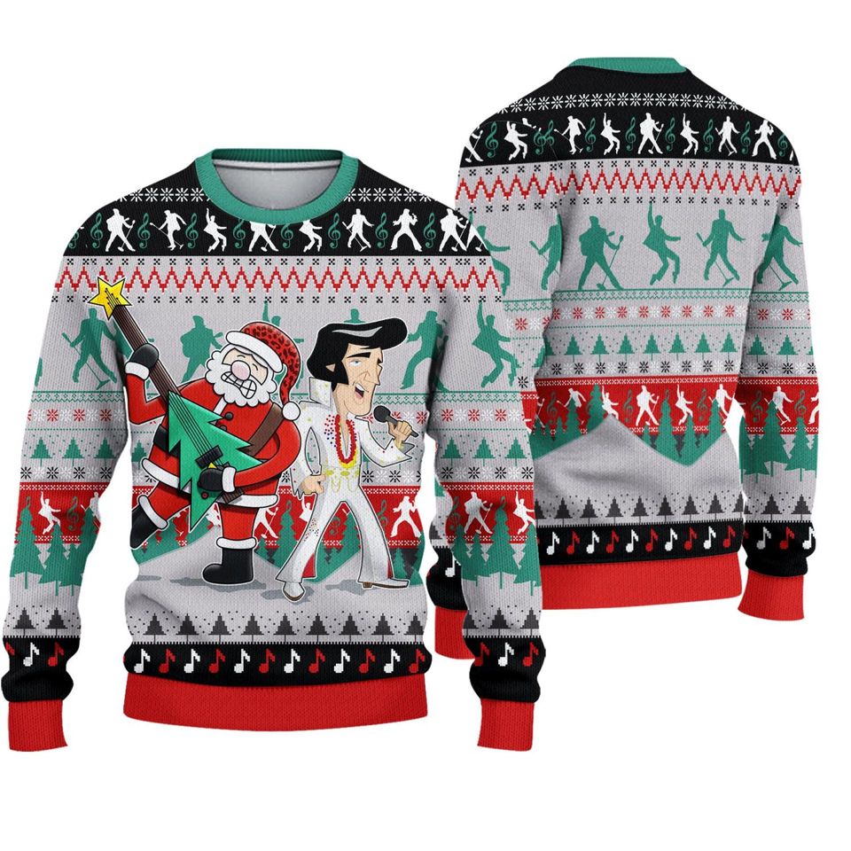 Sing With Santa Ugly Christmas Sweater For Men & Women Christmas Gift Sweater PT1007 - WeCustomit