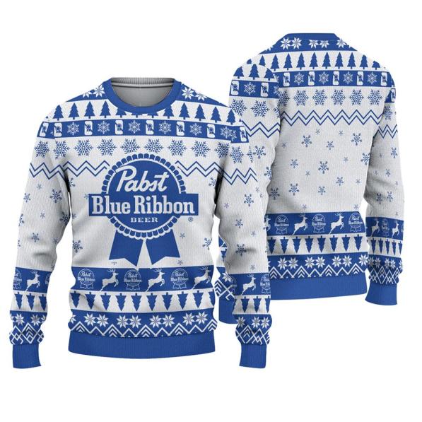 Blue Ribbon Ugly Christmas Sweater For Men & Women Christmas Gift Sweater BH574 - WeCustomit