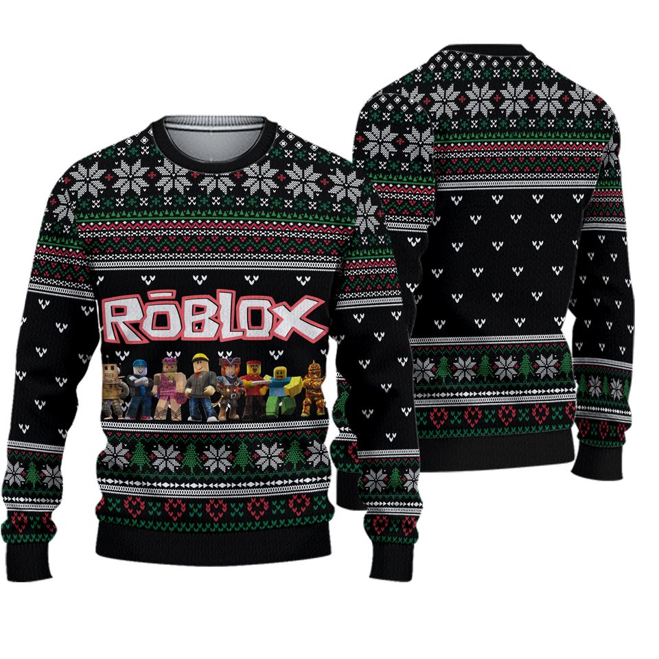 R O B L O X Christmas Ugly Christmas Sweater For Men & Women Christmas Gift Sweater PT910 - WeCustomit
